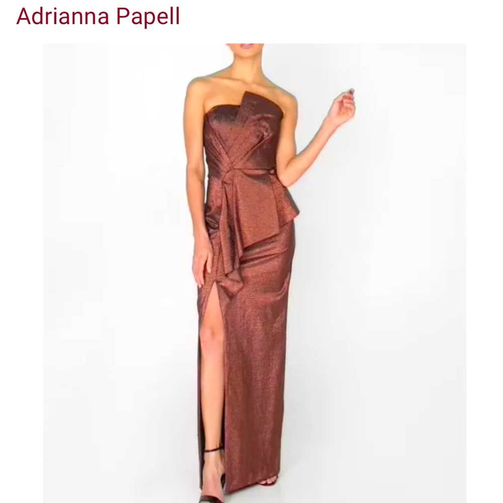 Adriana papel copper gown nwt